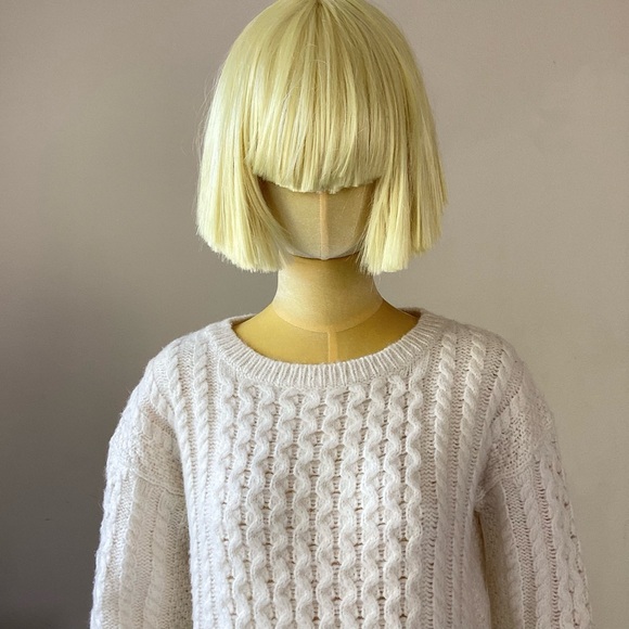 Nili Lotan Cream Crew Neck Cable Fisherman’s Knit Sweater SZ XS - Picture 4 of 7